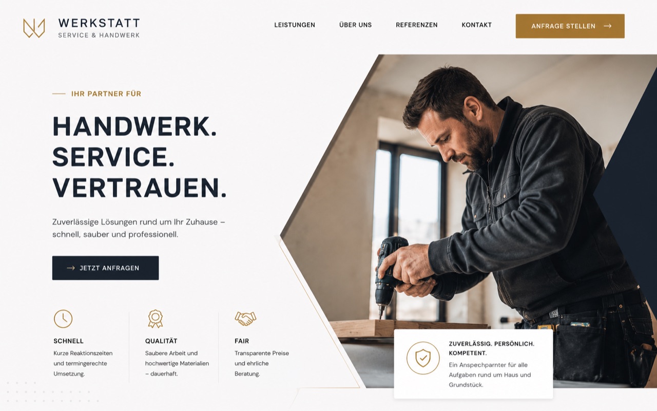 Home services website reference